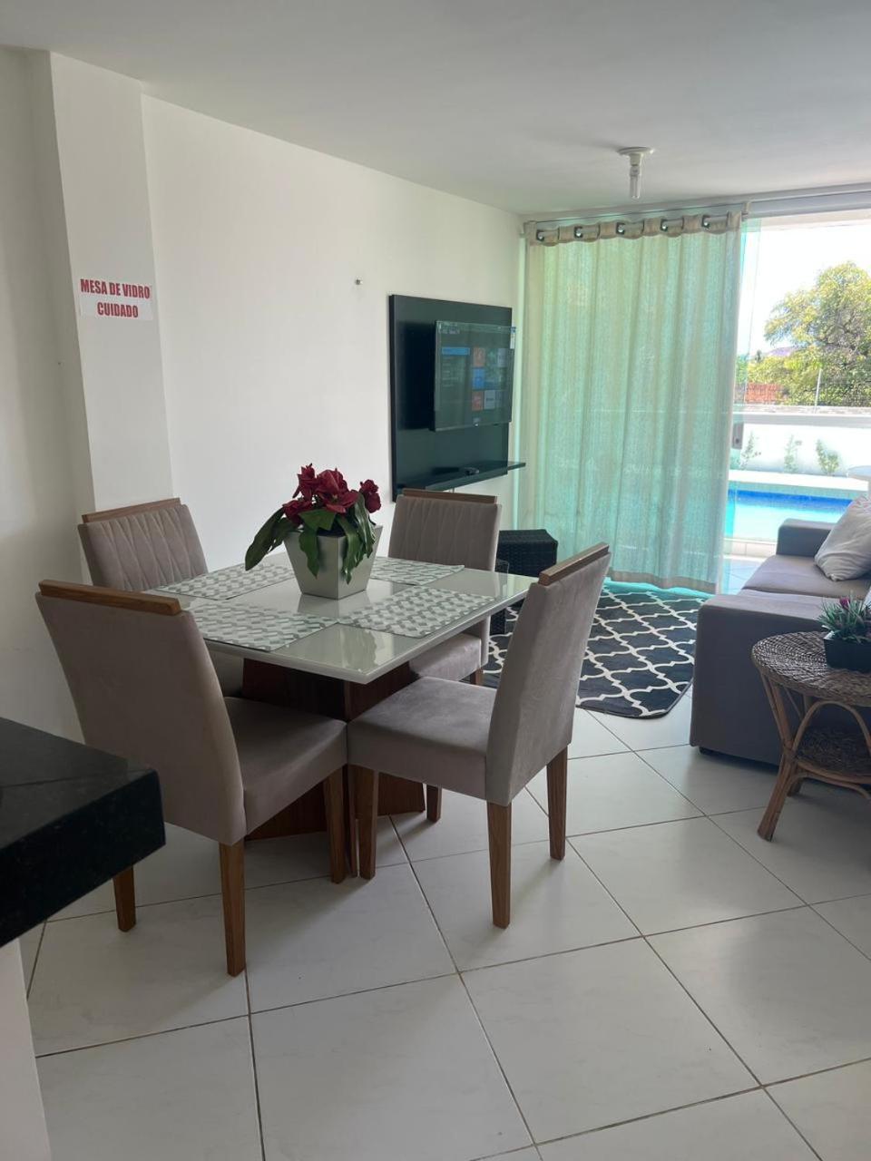 コンデMar E Sol Residencial 2 Quartos C Ar Condicionado,500 Metros Da Praia De Jacumaアパートメント エクステリア 写真
