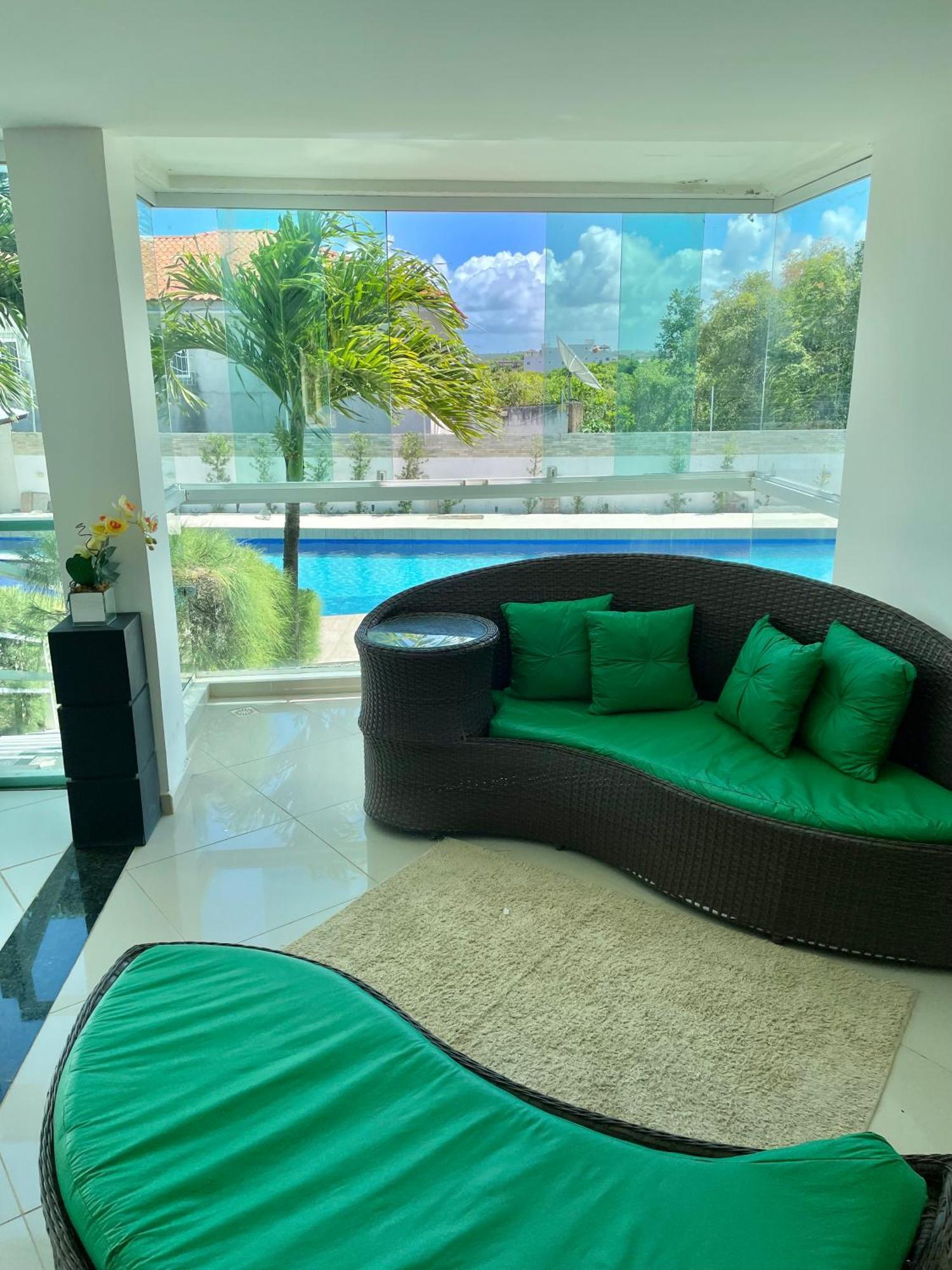 コンデMar E Sol Residencial 2 Quartos C Ar Condicionado,500 Metros Da Praia De Jacumaアパートメント エクステリア 写真
